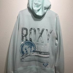 Mint Roxy zip-up hoodie